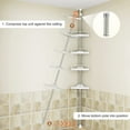 thumbnail image 3 of Shisuyan Hamitor Corner Shower Shelf Adjustable 4 Tiers Telescopic Shower Storage Rack Towel Rack Shampoo Holder Bathroom Accessory, 3 of 9