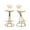 Creamy White, variant on Tcbosik Upholstered Bar Stools Set of 2, Modern Velvet Bar Chair with Metal Legs, Counter Height Barstool for Pub, Dining Room, Living Room, Gold Stripe & Gold
