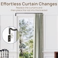thumbnail image 2 of Sindcom Blackout Curtain rod for windows 28 to 48, Wrap Around Curtain Rods for Bedroom, Living Room, Adjustable from 30 to 57 Inches, Matte Black, 2 of 8