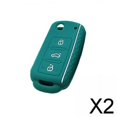 thumbnail image 1 of Colaxi 2x Silicone Car Key Fob Cover Jacket Shockproof Replacement Key Protection Case Car Key Holder Protector Automotive Accessories, 1 of 8