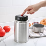 Mainstays Food Jar Insulated Food Storage Container, Stainless Steel, 27oz, Perfect for School Lunches and Activities to Keep Meals Hot or Cold