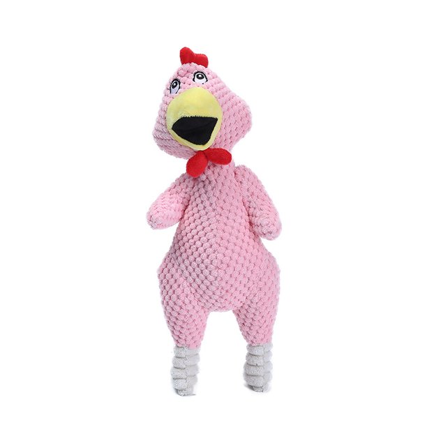 Juguete chirriante para perros juguete chirriante para perros limpieza de dientes suave forma de pollo interactiva cachorro de peluche juguete para masticar para perros ANGGREK Otros