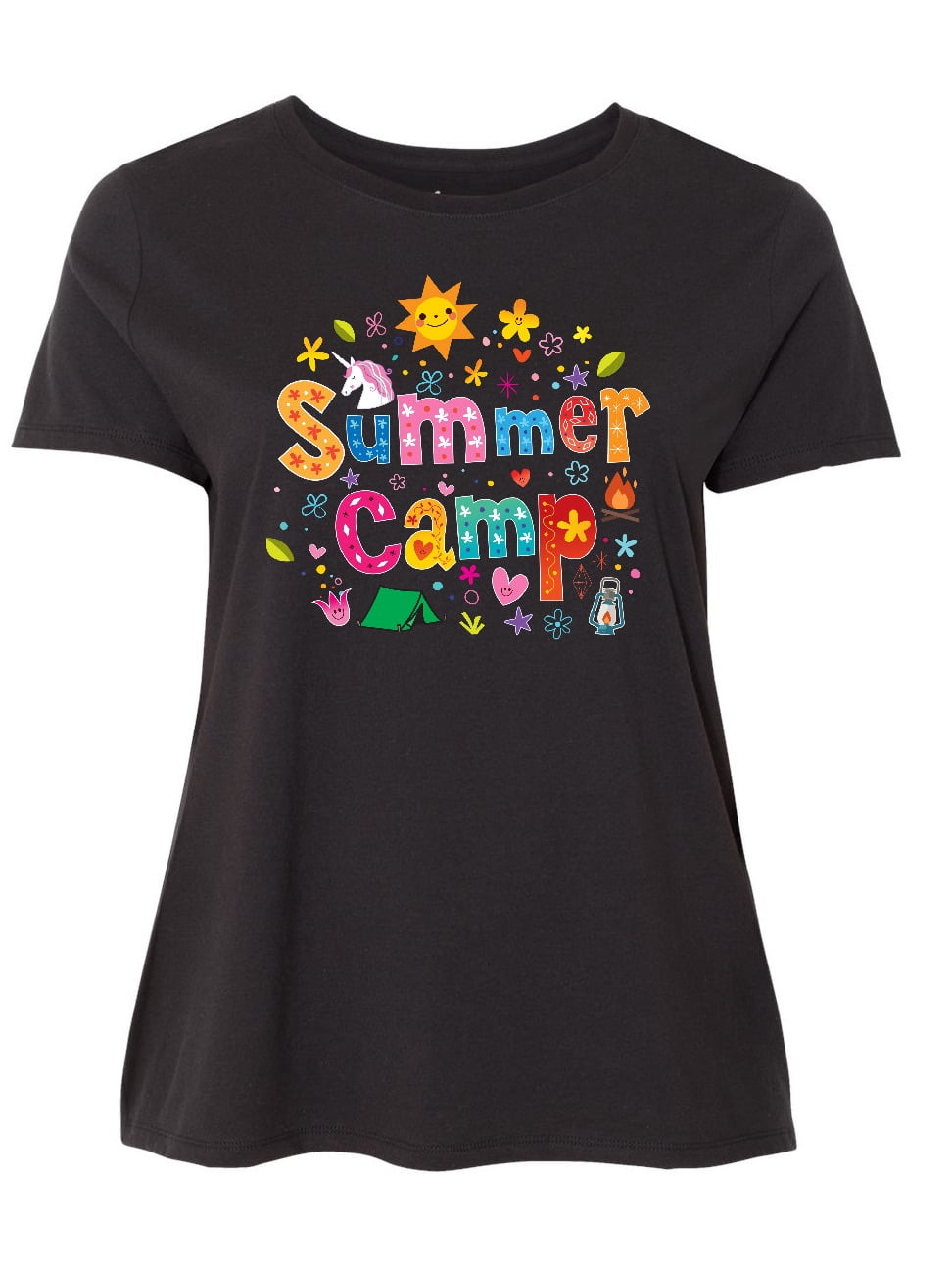 INKtastic Summer Camp Vacation Women's Plus Size TShirt Walmart