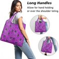 thumbnail image 2 of 5 Pack Foldable Shopping Bag,Spider Web Halloween Pattern Reusable Grocery Bags with Pockets,Large Reusable Tote Bags with Handles Waterproof & Lightweight, 2 of 6