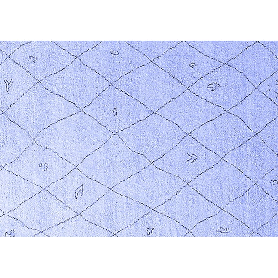 Ahgly Company Indoor Rectangle Solid Blue Modern Area Rugs, 5' x 8'