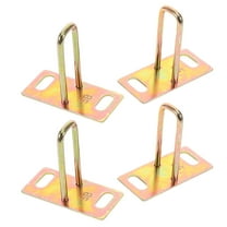 CIMAXIC 4Pcs Metal Scooter Seat Lock Hook for Security Protection and Prevent Seat Theft Golden 1.65X2.28X1.21in