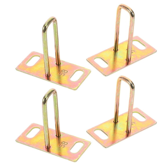 CIMAXIC 4Pcs Metal Scooter Seat Lock Hook for Security Protection and Prevent Seat Theft Golden 1.65X2.28X1.21in