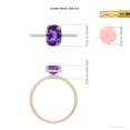 thumbnail image 4 of ANGARA Natural 1.2 Ct. Amethyst with Diamond Classic Ring in 14K Rose Gold for Women (Ring Size: 11.5), 4 of 9