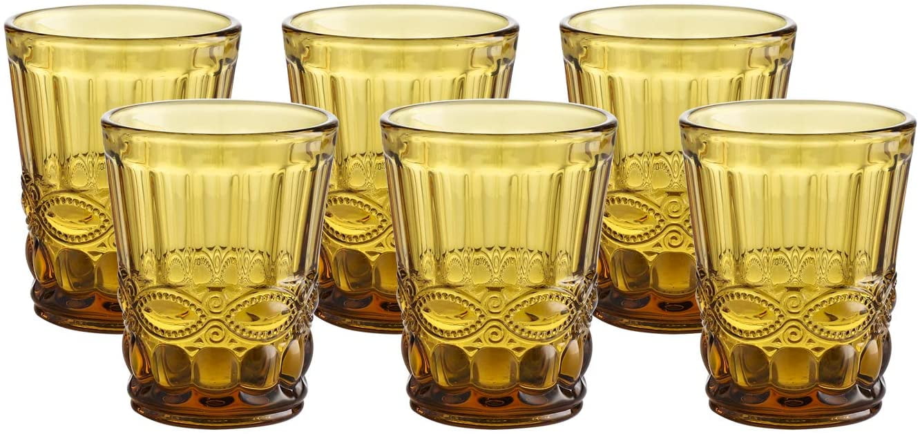 Retro Bar Glasses Set of 7 Coors Gold Rim and Logo Vintage stemmed