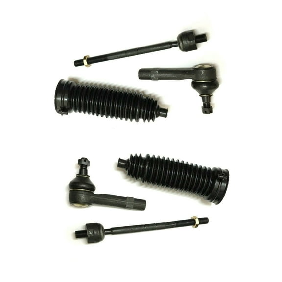 6 Pc Steering Kit Gear Bellows, Inner & Outer Tie Rod Ends Fits select: 1998-2011 FORD RANGER, 1995-2001 FORD EXPLORER