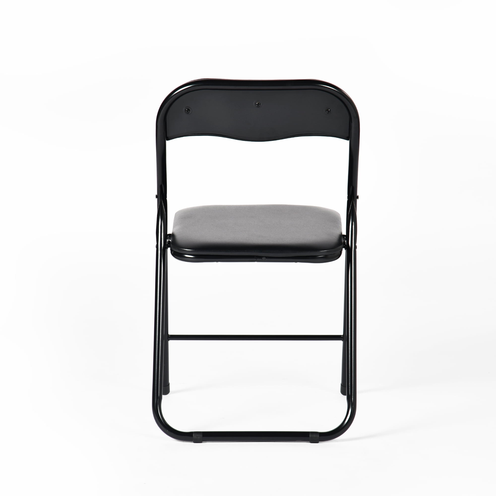 Set of 4 Padded Folding Chairs, 350lbs Capacity Stackable Foldable Seats with Reinforced Metal Frame, Waterproof PVC Leather Portable Chairs for Indoor Outdoor Party Patio Dining Events