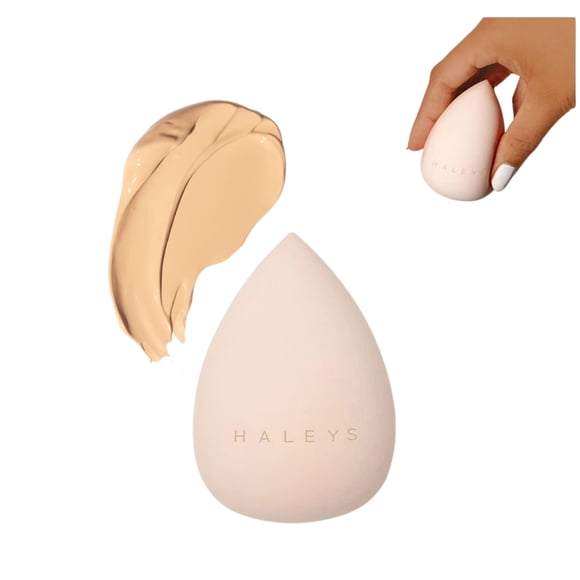 HALEYS Re-mix Complexion Sponge Esponja de maquillaje vegana sin crueldad: aplique crema líquida o base en polvo para un acabado preciso sin rayas (rosa)