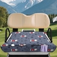 thumbnail image 2 of Yuyamidu Golf Ball Golf Cart Seat Cover Dog Paw Golf Cart Seat Towel Blanket for 2-Person Seats with 4 Front Pockets Gray Golfcart Seat Covers Comfortable and Soft, 2 of 7