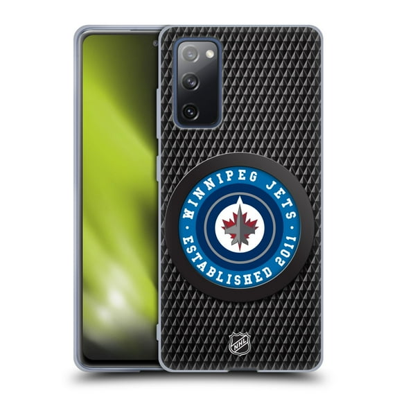 Head Case Designs Officially Licensed NHL Winnipeg Jets Puck Texture Soft Gel Case Compatible with Samsung Galaxy S20 FE / 5G