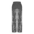 thumbnail image 5 of QATAINLAV Wide Leg Pants for Women Elastic High Waisted Baggy Lounge Pant Casual Velvet Cozy Yoga Sweatpants Solid Color Trousers with Pockets Dark Gray L Sales For Today, 5 of 7