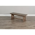 thumbnail image 4 of Sunny Designs Doe Valley 18" Farmhouse Mahogany Wood Side Bench in Taupe Brown, 4 of 4