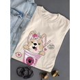 thumbnail image 3 of Cute Corgi In Cappuchino   T-Shirt Women -Image by Shutterstock, Female 5X-Large, 3 of 4
