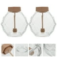 thumbnail image 2 of WORGEOUS Tarro de miel transparente, botella de miel de abeja, tarros de miel transparentes, 2 uds., 2 of 8