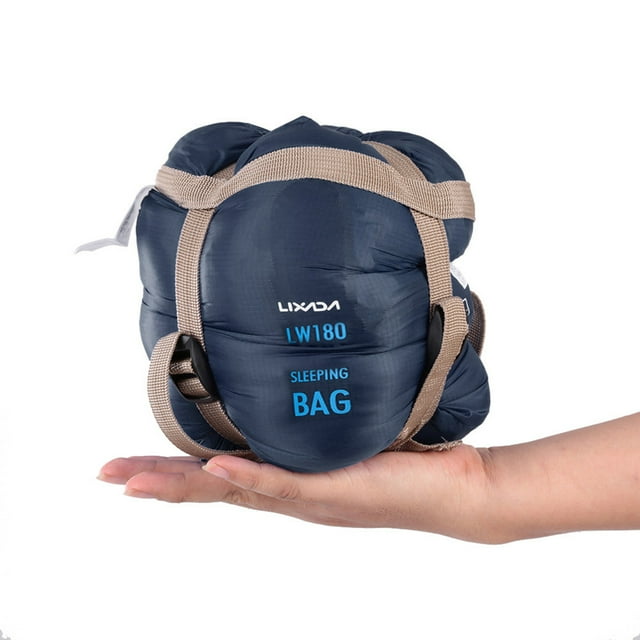 Lixada 190 * 75cm Sac de Couchage d'Extérieur Camping Voyage Randonnée Multifonction Ultra-Léger 680g