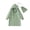 Green, variant on Girls Raincoat Solid Color Jacket with Hood Rainwear Slicker Reusable Lightweight
