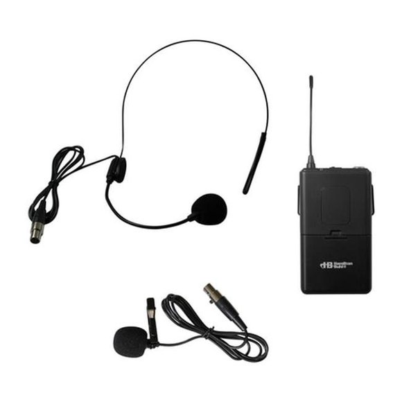 HamiltonBuhl Venu100A-BP918 918.7 MHZ Frequency Belt Pack with Lapel Mic & Head Worn Mic for Venu100A