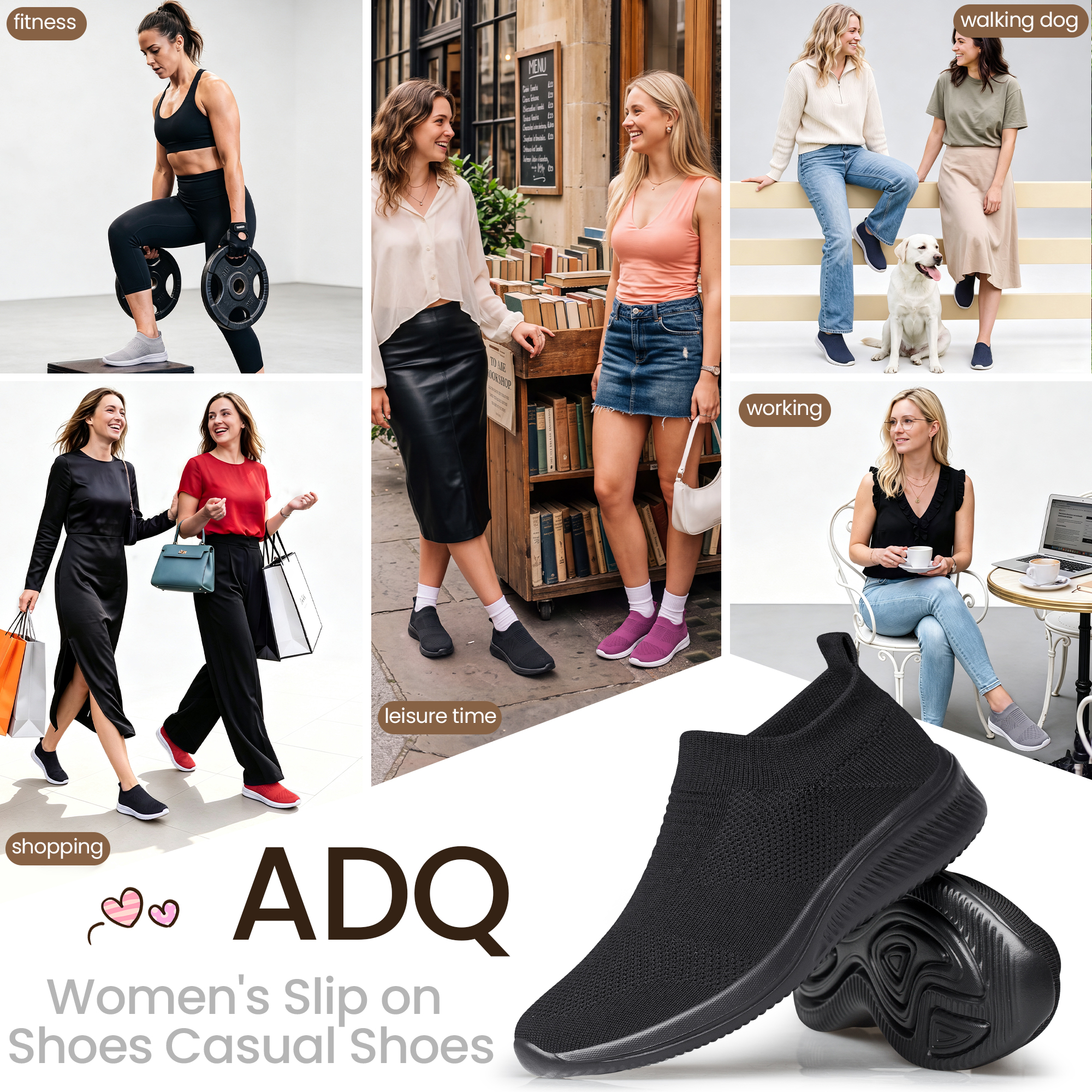 ADQ Women's Slip-On Casual Sneakers photo 5