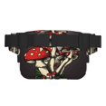 thumbnail image 2 of Hirioo Red Mushrooms for Double Layer Waist Bag Adjustable Fanny Pack For Travel Running Hiking, 2 of 9