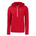 thumbnail image 2 of Women's Cutter & Buck  Red Minnesota Twins Daybreak Eco Recycled Half-Zip Hoodie, 2 of 3