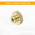 thumbnail image 3 of Uxcell Knurled Thumb Nuts, 15pcs M4x D12mm x H8mm Brass Knurled Nut with Collar High Head Through Hole Adjusting Nuts, 3 of 5