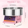 thumbnail image 4 of Yiwa Cotton Candy Machine Commercial, Electric Cotton Candy Maker, 1030W Candy Floss Maker for Family Party Amusement Park Carnival(Pink), 4 of 7