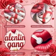 thumbnail image 4 of Red Hearts Galentine Banner Gold Stars BFF Display Lipstick Design Gift Box Pattern Friendship Backdrop for Galentine's Day Party BFF Gathering Girls' Night, 4 of 9