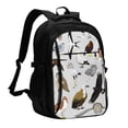 thumbnail image 1 of Balery Animal Bird Mochila con carga USB para hombre y mujer - Mochila impermeable y antirrobo para laptop con puerto USB para viajes, trabajo, 1 of 7