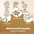thumbnail image 4 of 3 Pcs Metal Flowers Wall Arts Minimalist Floral Decor Flowers Boho Wall Art Sculptures for Home Bedroom Kitchen Living Room Decor, 4 of 9