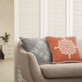 thumbnail image 4 of Ox Bay Ava 20" x 20" Orange/White Medallion Cotton Adult Decorative Throw Pillow, 4 of 9