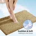 thumbnail image 4 of Shilucheng Luxury Chenille Bath Rug, Non-Slip Soft Absorbent Bath Mats (Beige，20"x32"), 4 of 7