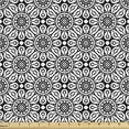 thumbnail image 1 of Mandala Sofa Upholstery Fabric by the Yard, Bohemian Oriental Motif Tribal Design Monochromatic Illustration Graphic Art, Decorative Fabric for DIY and Home Accents, Black and White by Ambesonne, 1 of 5