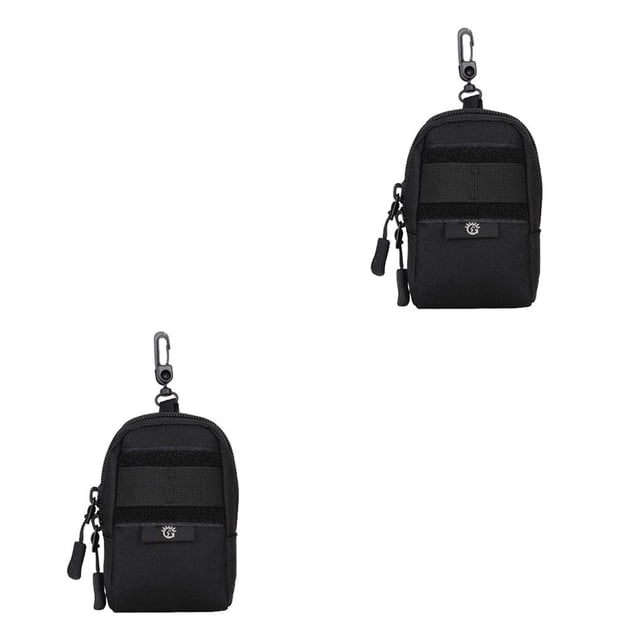 Eigraketly Bolsa adjunta Bolsa al aire libre Equipo de viaje impermeable Almacenamiento de teléfono móvil Paquete multifunción Camping Negro 2Conjunto