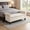 Beige01, variant on BSHTI 50" Flip Top Storage Bench with Tufted Cushion & Rolled Armrests – Solid Wood Frame, Hidden Storage Compartment, Tapered Legs – For Entryway, Bedroom, Living Room,Beige