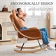thumbnail image 3 of Moderno teddy rocking chair para nursery. forrado glider con high back armrests y side pocket. a comfy accent chair., 3 of 6