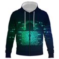 thumbnail image 1 of Sudadera con capucha y cremallera para hombre y mujer, serie con estampado de mapas de datos 3D, manga larga, otoño e invierno, 2024, 1 of 6