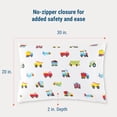 thumbnail image 6 of Trains, Planes & Trucks 100% Organic Cotton Flannel Pillow Case, 6 of 9