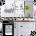 thumbnail image 1 of Toallas de cocina con estampado de árbol de Navidad - Toallas de microfibra gris para manos y cocina, 17,7x25,9 pulgadas, de secado rápido y absorbentes para decoración navideña, baño y barra de té, 1 of 6