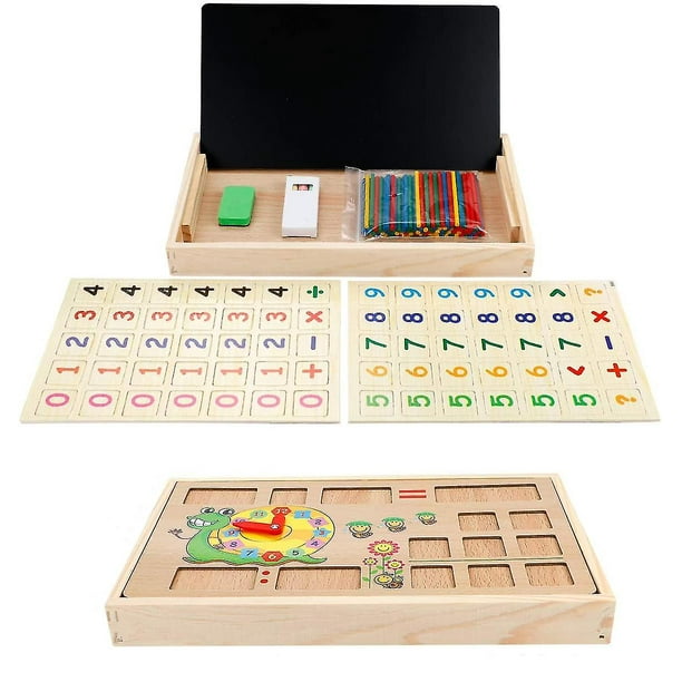 100 Números De Madera Para Niños, Juguete Educativo De Aprendizaje Preescolar, Incluye Dígitos Del 0 Al 9 En Colores Variados, Para Mayores De 3 Años