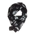 thumbnail image 1 of Fashion Women Skull Scarf Long Chiffon Scarf Shawl Wrap 165x70cm (Black and White), 1 of 3