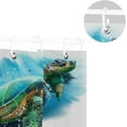 thumbnail image 5 of Coolnut Big Sea Turtle Bath Shower Curtain Liners 72"x72", Polyester Waterproof Bath Curtains with Hooks for Bathroom Decoration, 5 of 5