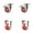 2 Swivel w/2 Total Lock Brakes - 2 Rigid, variant on 4 Inch 316SS Red Polyurethane Swivel Top Plate Caster with Total Lock Brake