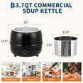 thumbnail image 2 of Commercial Electric Soup Kettle Warmer, Stainless Steel with Hinged Lid & Removable Insert Pot for Restaurants, Catering, Buffet & Parties - 13.7QT, 2 of 6