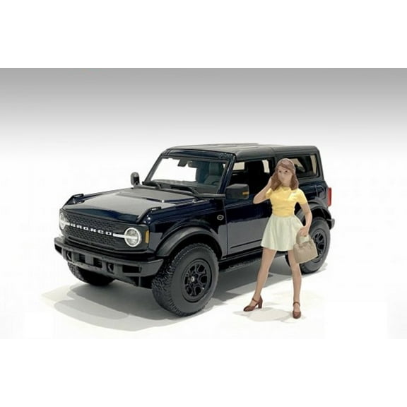 The Dealership - Customer II, Yellow and Light Green - American Diorama 76309 - 1/18 scale Figurine