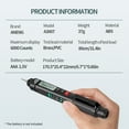 thumbnail image 2 of ANENG A3007 Pen-Style Multimeter 6000 Count Digital Multimeter Tester with LCD Display Backlight Flashlight NCV Auto-Off for Voltage, Current, Resistance, Capacitance, Diode, and Continuity Testing, 2 of 8