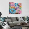 thumbnail image 2 of Chilfamy Donuts Frosting Sprinkles Canvas Wall Art Decor 12x12in, 2 of 6